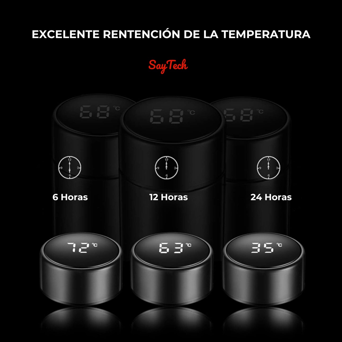 ECOTERM MAX™ - (500ml) Termo con Pantalla LED